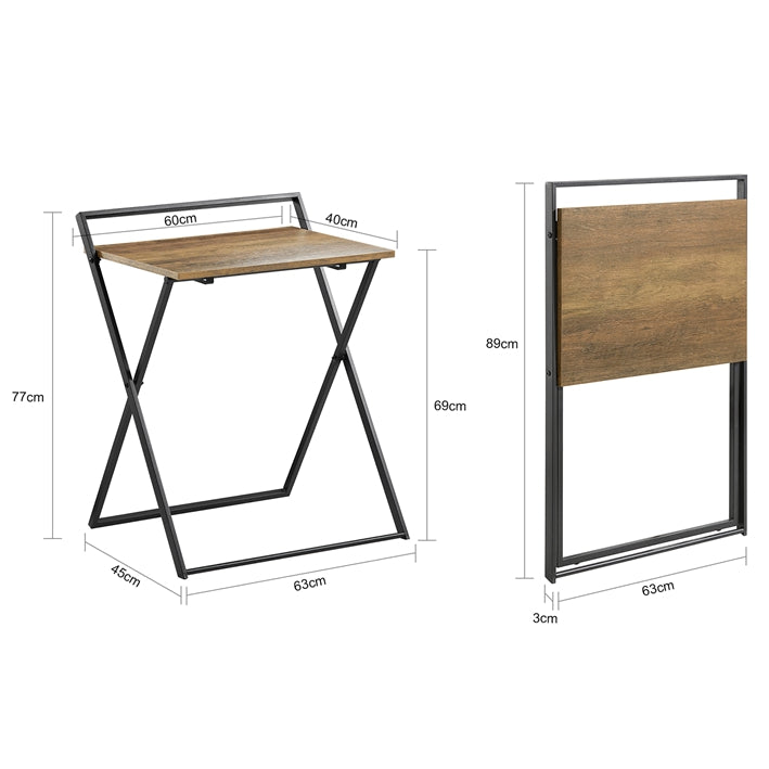 SoBuy | Scrivania pieghevole | Tavolo per computer Tavolo da lavoro | Design industriale | FWT88-F