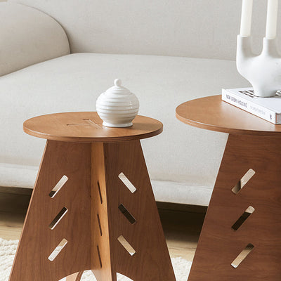 SoBuy | Beistelltisch mit Zapfenverbindungen | Kaffeetisch | Couchtisch | Braun | HFBT01-BR