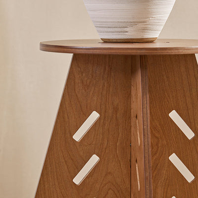 SoBuy | Table d'appoint avec assemblage tenon et mortaise | Table basse | Table de salon | Marron | HFBT01-K-BR
