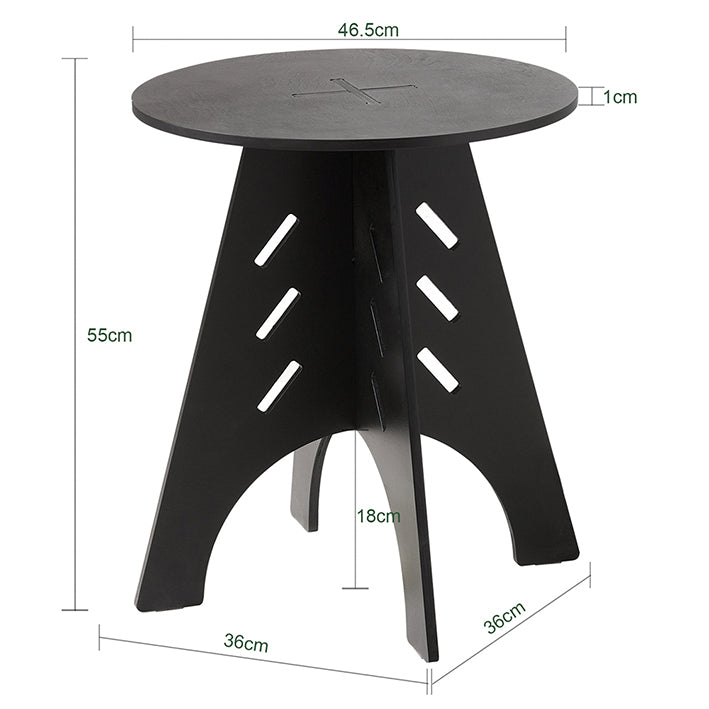 SoBuy | Table d'appoint à tenons et mortaises | Table basse | Table d'appoint | Noir | HFBT01-SCH 