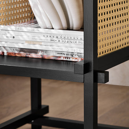 SoBuy | Table d'appoint à tenons et mortaises | Table basse | Table de chevet | Noir | HFBT03-SCH