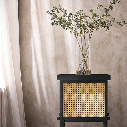 SoBuy | Table d'appoint à tenons et mortaises | Table basse | Table de chevet | Noir | HFBT03-SCH