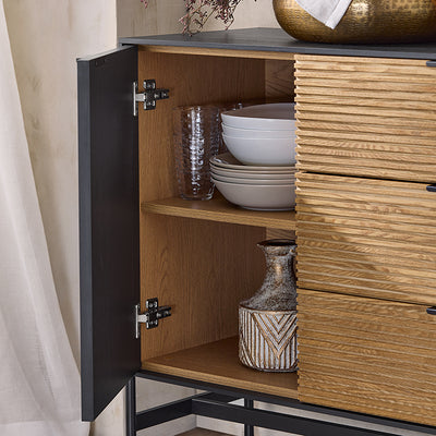 SoBuy | Buffet | Meuble d'entrée | Meuble de cuisine | Meuble de rangement | Meuble TV | HFSB02-SCH 