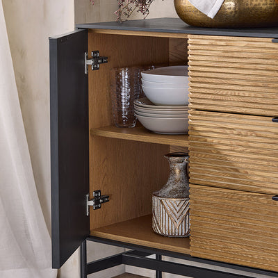 SoBuy | Credenza | Mobile da ingresso | Mobile da cucina | Mobile contenitore | Mobile TV | HFSB02-SCH