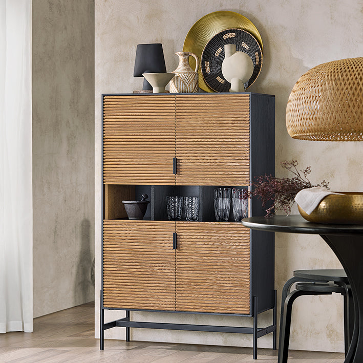 SoBuy | Credenza | Mobiletto da cucina | Armadietto da corridoio | Armadietto contenitore | Buffet | HFSB03-SCH