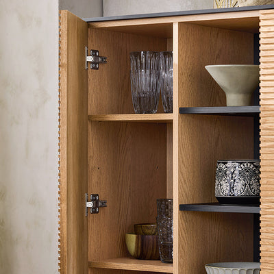 SoBuy | Credenza | Mobiletto da cucina | Mobile per corridoio | Mobile contenitore | Buffet | HFSB04-SCH