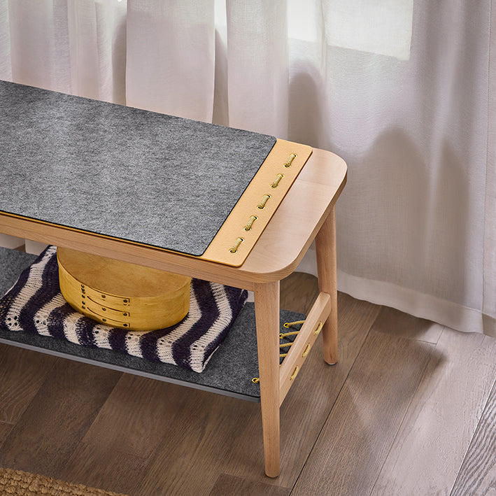 SoBuy | Scarpiera con giunzioni a tenone | Panca da letto | Panca portascarpe con seduta | Naturale | HFSR01-N