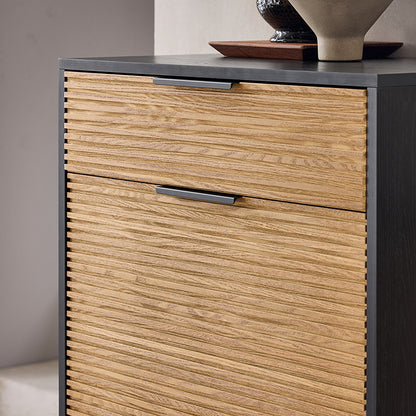 SoBuy | Meuble à chaussures à 2 portes | Meuble à chaussures étroit | Coffre à chaussures | HFSR03-SCH 