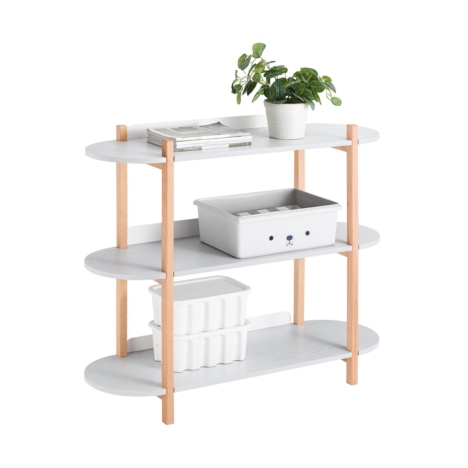 SoBuy | Tavolo Consolle | Tavolo da Ingresso | Credenza | Tavolino d'Appoggio | Grigio Chiaro | HSTR01-H-HG