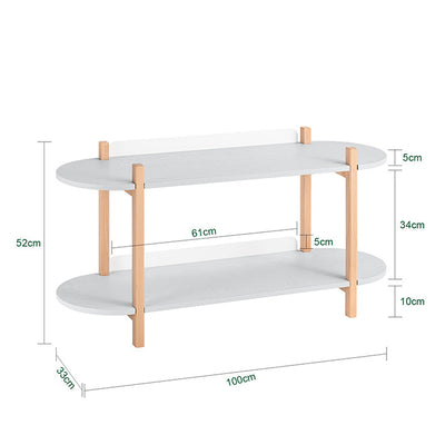 SoBuy | Scaffale multifunzionale | Libreria | Scaffale a giorno con 2 ripiani | Scaffale | Grigio/Naturale | HSTR01-HG