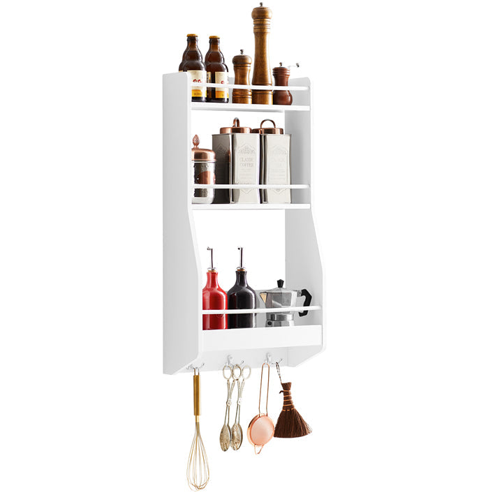 SoBuy | Scaffale da cucina | Porta spezie | Scaffale a muro | KCR12-W