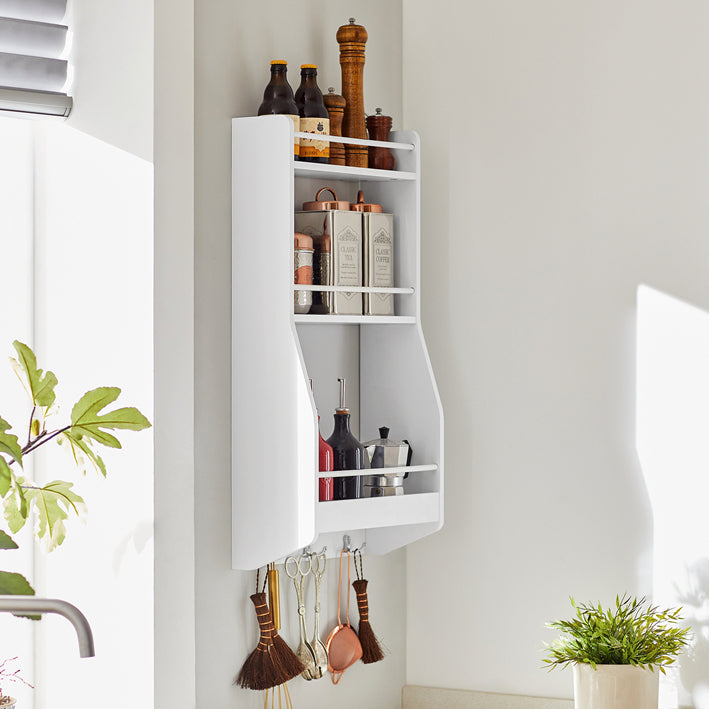SoBuy | Scaffale da cucina | Porta spezie | Scaffale a muro | KCR12-W
