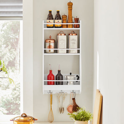 SoBuy | Scaffale da cucina | Porta spezie | Scaffale a muro | KCR12-W