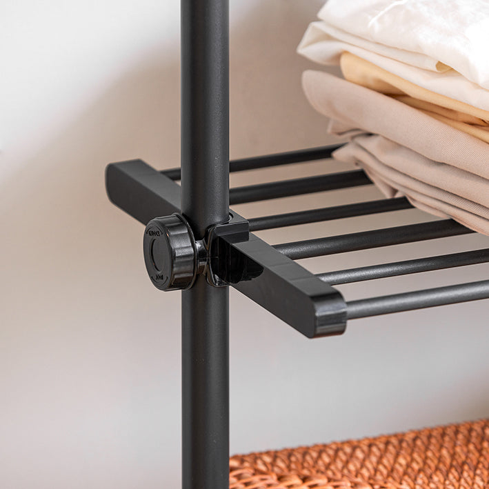 SoBuy | Teleskop Kleiderstange | Kleiderstangen System | Schwarz | KLS07-SCH