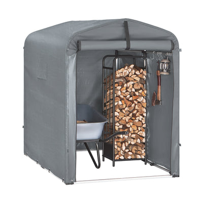 SoBuy | Abri de jardin doublé de film aluminium | Abri à outils | Abri de jardin/Garage/Tente grise | KLS11-DG