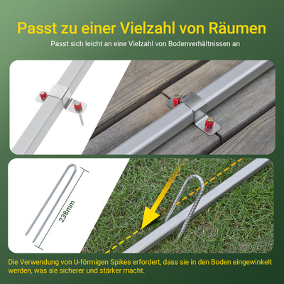 SoBuy velogarage | Foliengerätehaus | Fahrradgarage wetterfest Geräteschuppen | Grau 159x165x219cm KLS11-L-DG