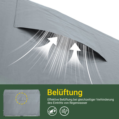 SoBuy velogarage | Foliengerätehaus | Fahrradgarage wetterfest Geräteschuppen | Grau 159x165x219cm KLS11-L-DG