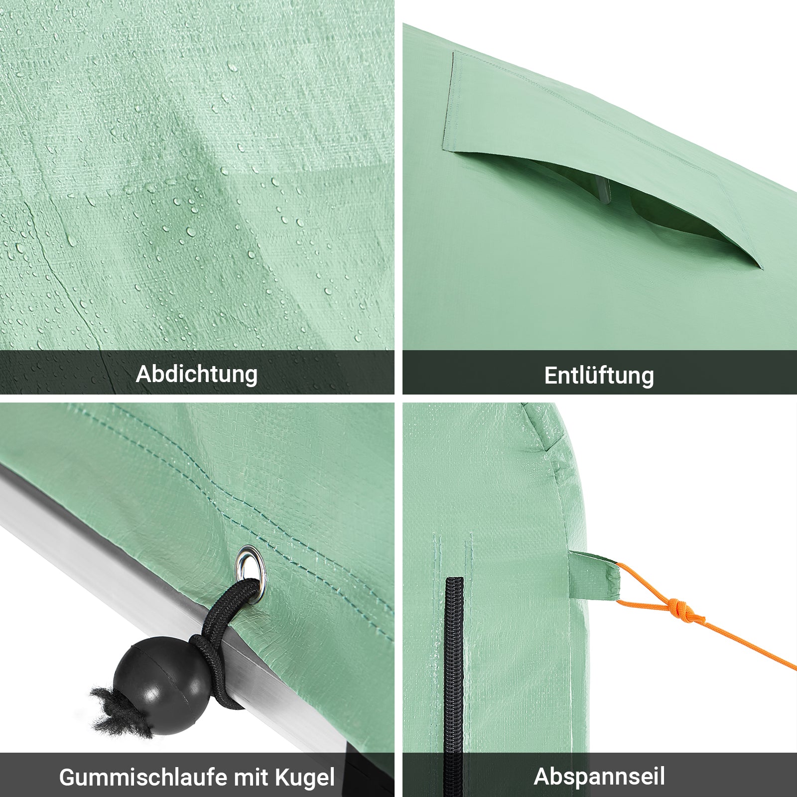 SoBuy | Capanno per attrezzi in lamina | Garage per bici resistente alle intemperie | Verde 159x165x219cm KLS11-L-GR