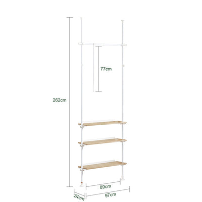 SoBuy | Asta Telescopica Appendiabiti | Stand Appendiabiti Regolabile | KLS14-WN