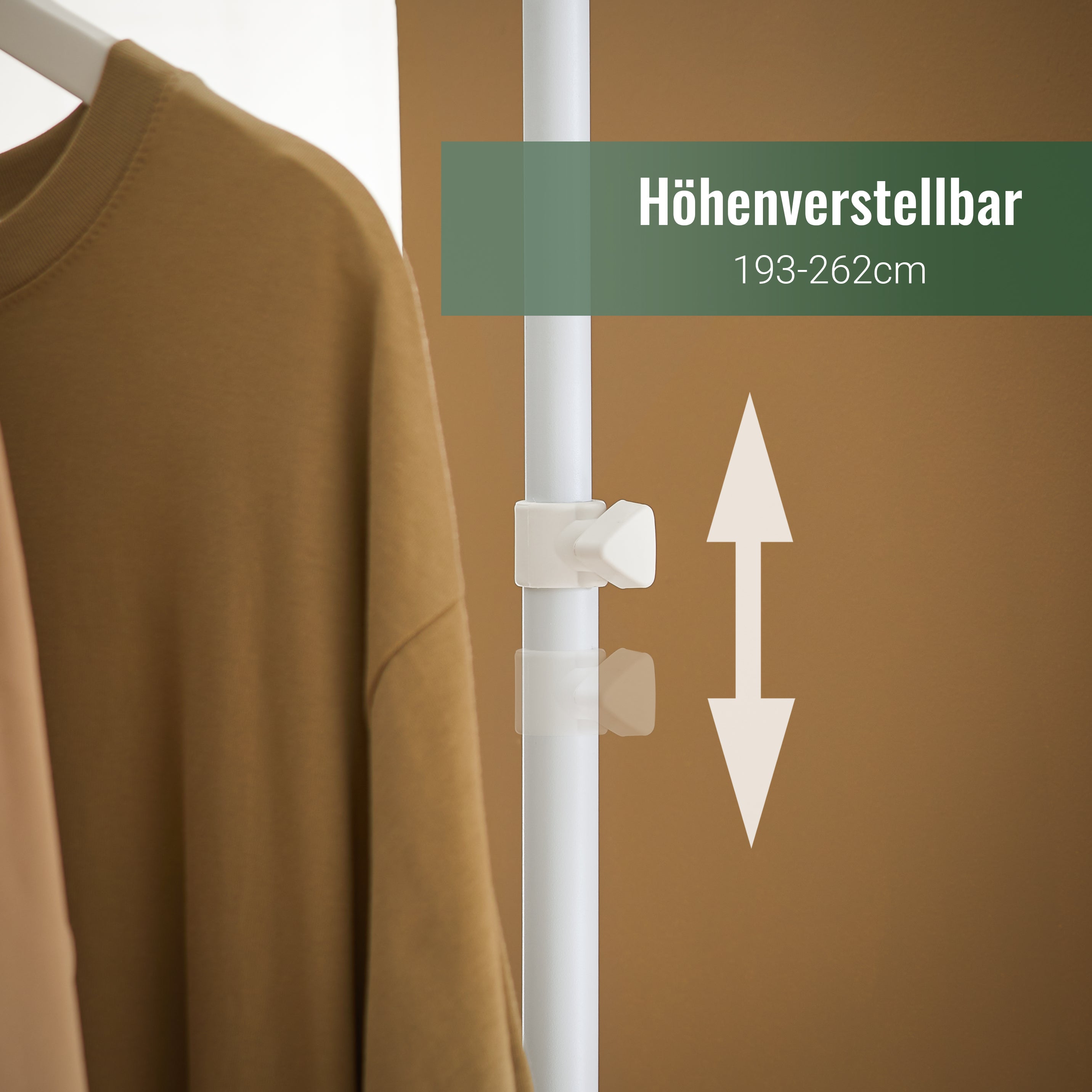 SoBuy | Teleskopstange Kleiderständer | Verstellbares Garderobenständer | KLS14-WN