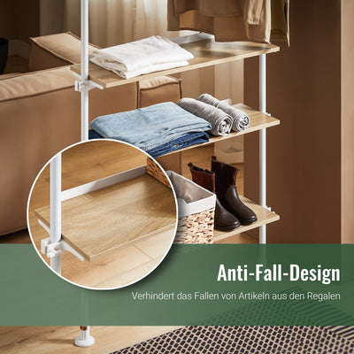 SoBuy | Portant télescopique | Porte-manteau réglable | KLS14-WN 