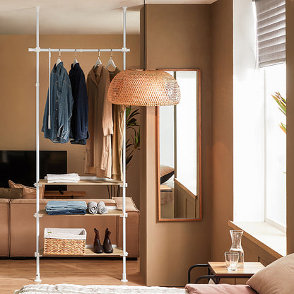 SoBuy | Teleskopstange Kleiderständer | Verstellbares Garderobenständer | KLS14-WN