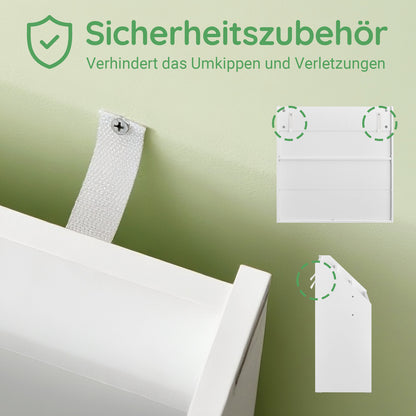 SoBuy | Kinderbücherregal | Zeitungsständer Kinderzimmer | Aufbewahrungsregal Weiß | KMB01-II-W