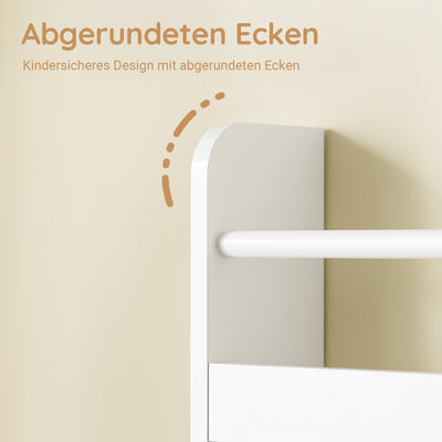 SoBuy | Bibliothèque pour enfants | Étagère murale pour enfants | 4 étagères | KMB08-W 