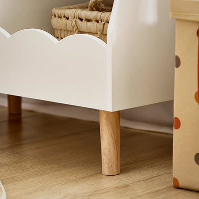 SoBuy | Étagère à Livres pour Enfants | Étagère de Rangement | Étagère Montessori | Blanc | KMB100-K-W