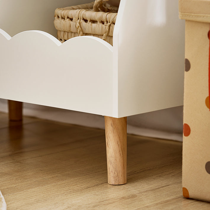 SoBuy | Étagère à Livres pour Enfants | Étagère de Rangement | Étagère Montessori | Blanc | KMB100-K-W