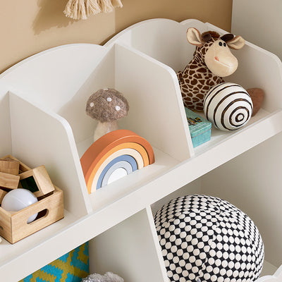 SoBuy | Étagère à livres pour enfants | Étagère de rangement | Étagère Montessori | Blanc | KMB100-W