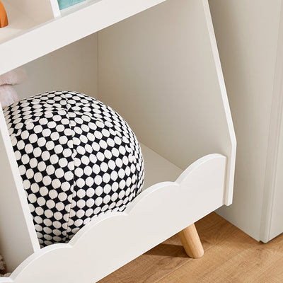 SoBuy | Étagère à livres pour enfants | Étagère de rangement | Étagère Montessori | Blanc | KMB100-W