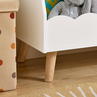 SoBuy | Étagère à livres pour enfants | Étagère de rangement | Étagère Montessori | Blanc | KMB100-W