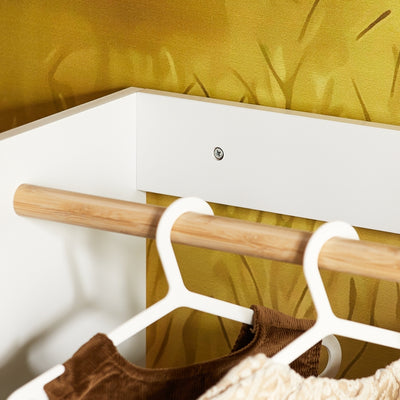 SoBuy | Armoire enfant | Portant à vêtements enfant | Vert/Blanc | KMB109-W 