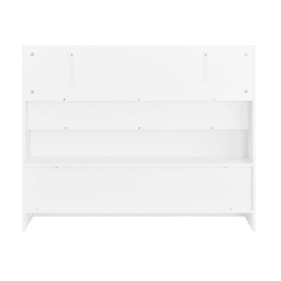SoBuy | Scaffale per bambini | con 3 ripiani | Scaffale portaoggetti per giocattoli | Bianco e pratico 100x80x30 | KMB118-W