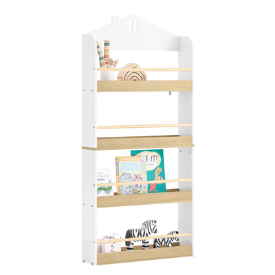 SoBuy | Bibliothèque Enfant | Étagère pour Enfants | avec 4 Étagères | KMB121-WN
