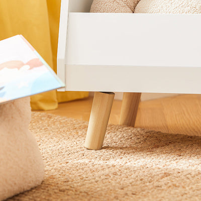 SoBuy | Étagère à livres pour enfants | Coffre à jouets | Étagère de rangement pour chambre d'enfant | Blanc | KMB19-W