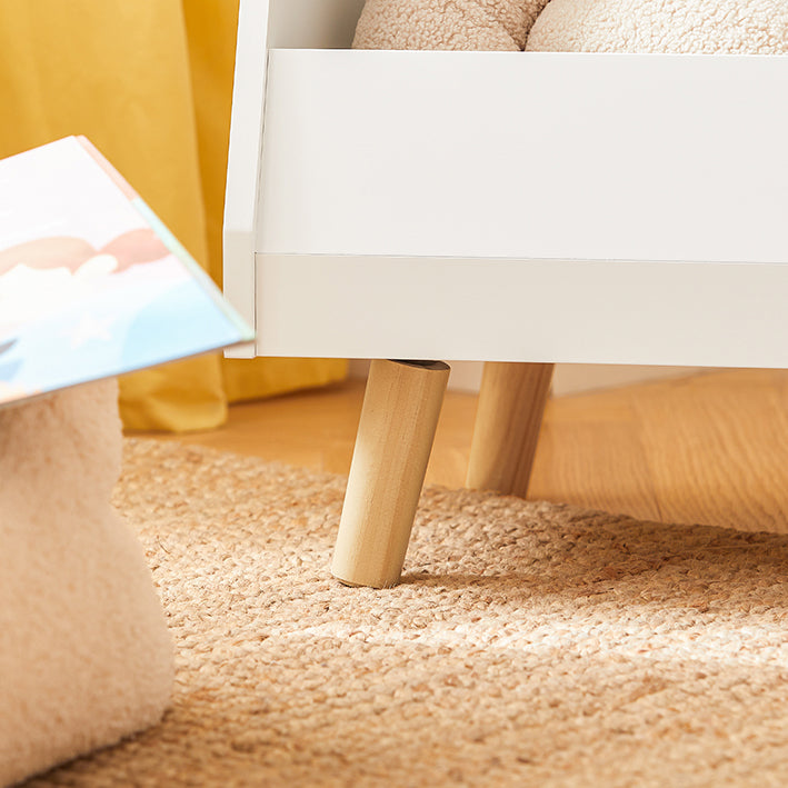 SoBuy | Étagère à livres pour enfants | Coffre à jouets | Étagère de rangement pour chambre d'enfant | Blanc | KMB19-W