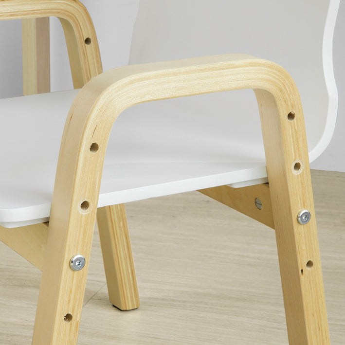 SoBuy | Lot de 2 chaises pour enfants | Chaise réglable en hauteur | Blanc | KMB24-Wx2