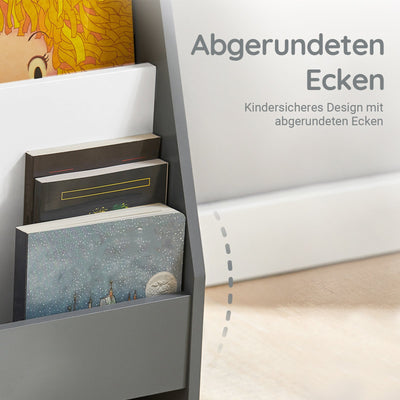 Vorverkauf | SoBuy | Kinderbücherregal | Zeitungsständer | Aufbewahrungsregal für Kinder | KMB32-HG