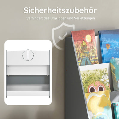 Vorverkauf | SoBuy | Kinderbücherregal | Zeitungsständer | Aufbewahrungsregal für Kinder | KMB32-HG