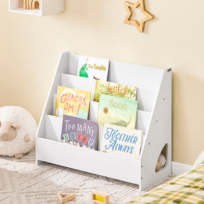 SoBuy | Kinderbücherregal Büchergestell für Kinder | Weiß | 70x60x30cm | KMB32-K-W