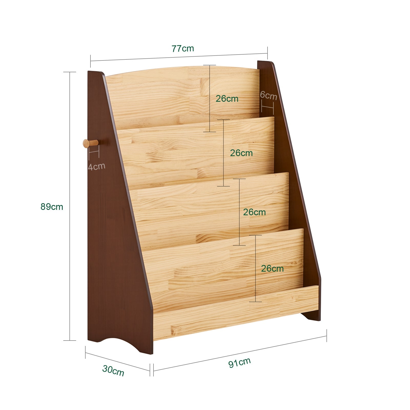 SoBuy | Étagère à Livres pour Enfants | Porte-revues | Meuble de Rangement Enfant | Naturel | KMB32-N