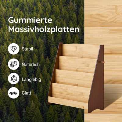SoBuy | Étagère à Livres pour Enfants | Porte-revues | Meuble de Rangement Enfant | Naturel | KMB32-N