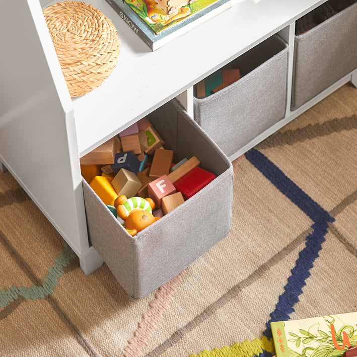 SoBuy | Bibliothèque pour enfants | Étagère à jouets | Étagère de rangement pour enfants | KMB34-W