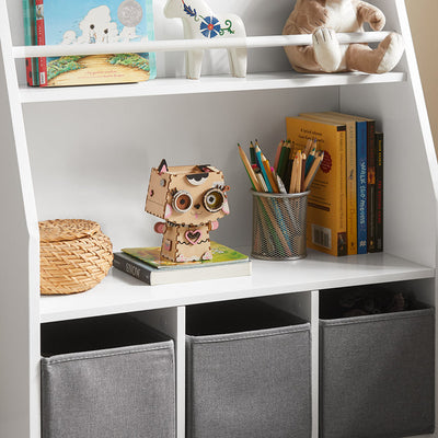 SoBuy | Bibliothèque pour enfants | Étagère à jouets | Étagère de rangement pour enfants | KMB34-W