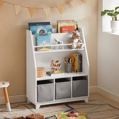 SoBuy | Bibliothèque pour enfants | Étagère à jouets | Étagère de rangement pour enfants | KMB34-W