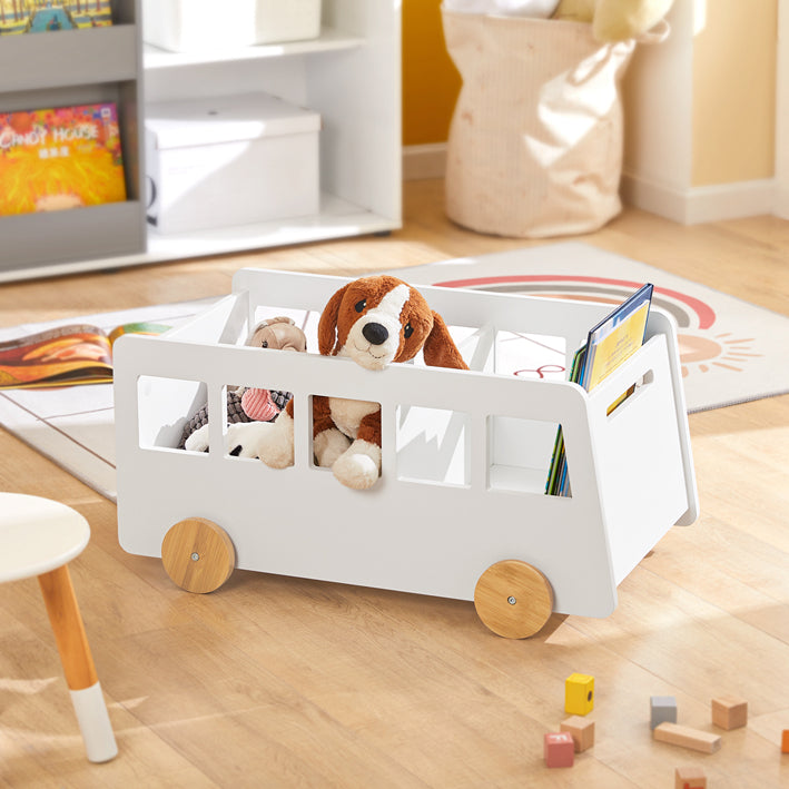 SoBuy | Scaffale per bambini | Scaffale portagiochi | Scaffale contenitore per bambini | KMB41-W