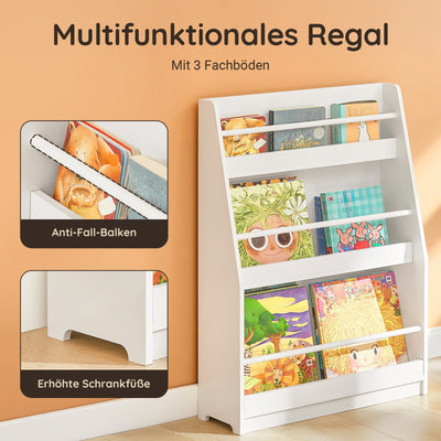SoBuy | Étagère pour enfants | Étagère murale | Étagère de rangement pour enfants | KMB45-W