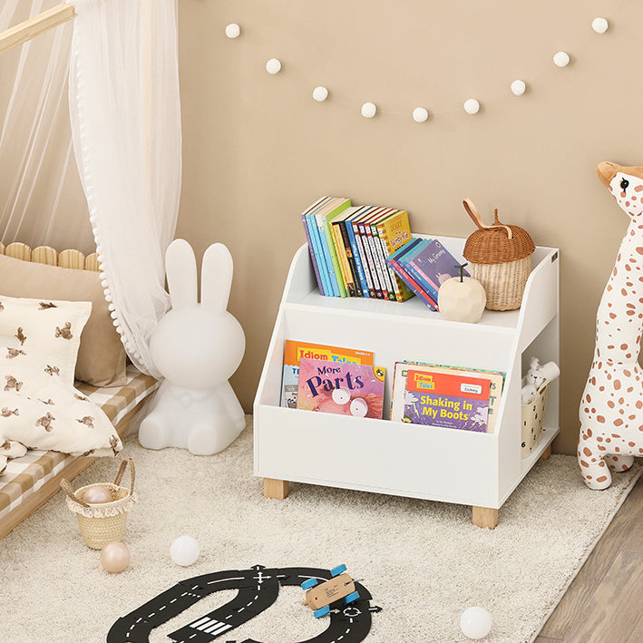 Pre-vendita | SoBuy | Scaffale per bambini | Scaffale portagiochi | Scaffale portaoggetti per bambini | KMB54-W
